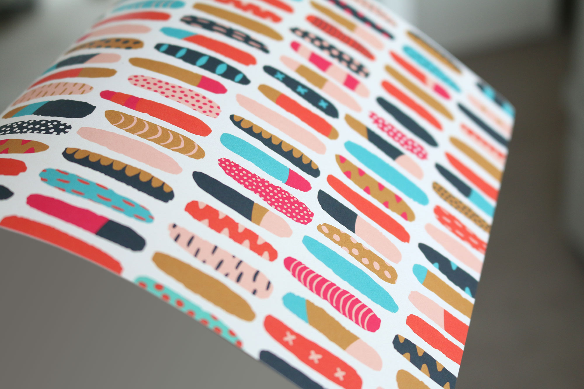 Colourful custom artwork printed on uncoated flat-sheet wrapping paper